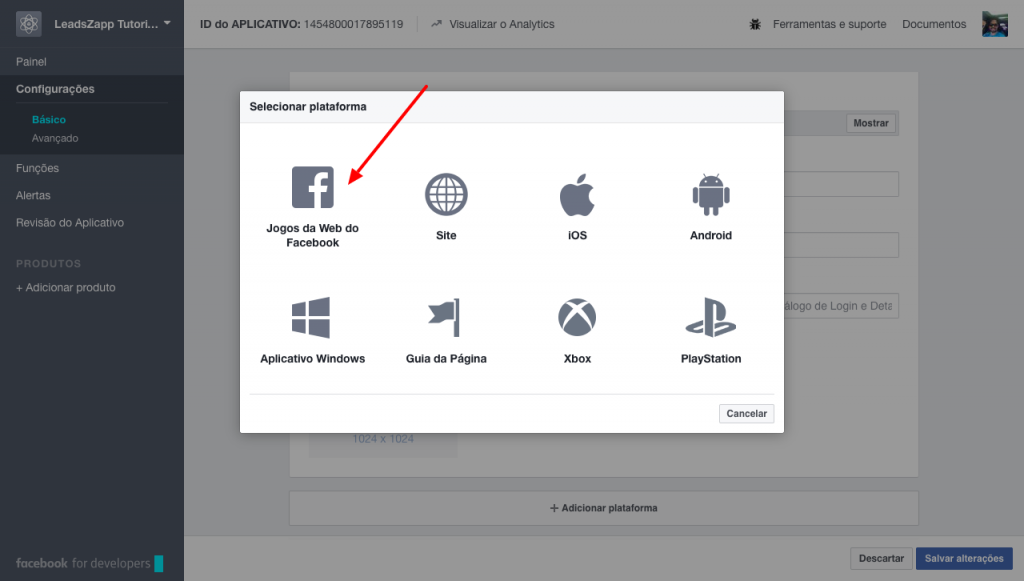leadszapp pro como criar aplicativo no facebook 3